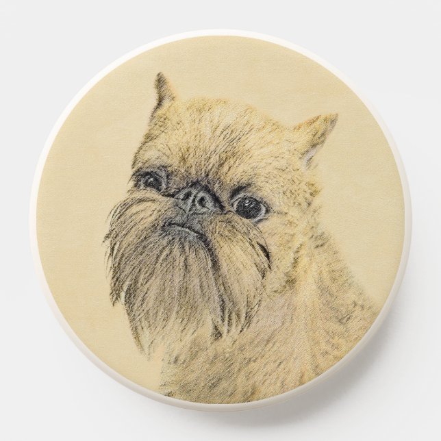 Brussels Griffon Rough Painting - Original Dog Art PopSocket (Popsocket)