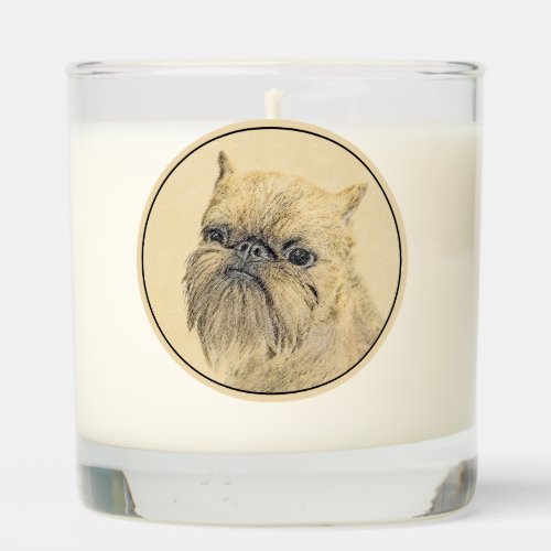 Brussels Griffon Rough Painting _ Original Dog Art Scented Candle