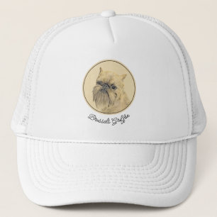 Brussels Griffon Rough Painting - Original Dog Art Trucker Hat