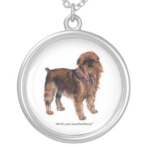 Brussels Griffon Silver Plated Necklace