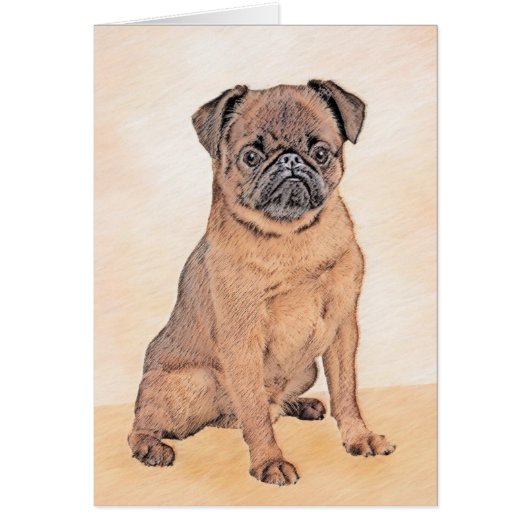 Brussels Griffon Smooth Painting Original Dog Art (Front)