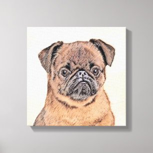 Brussels Griffon Smooth Painting Original Dog Art Canvas Print