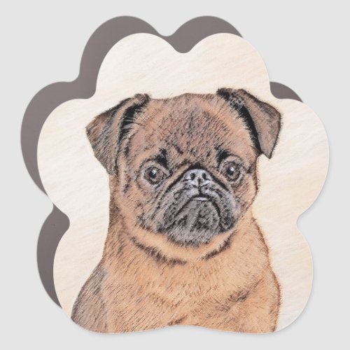 Brussels Griffon Smooth Painting Original Dog Art Car Magnet