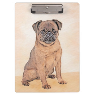 Brussels Griffon Smooth Painting Original Dog Art Clipboard