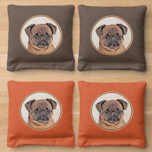 Brussels Griffon Smooth Painting Original Dog Art Cornhole Bags
