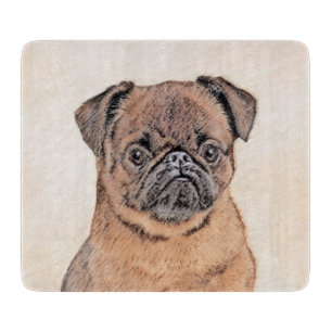 Brussels Griffon Smooth Painting Original Dog Art Cutting Board
