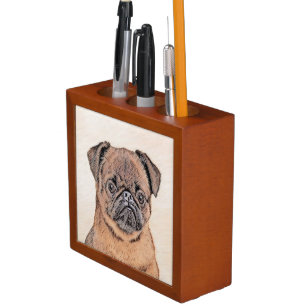 Brussels Griffon Smooth Painting Original Dog Art Desk Organizer