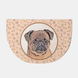 Brussels Griffon Smooth Painting Original Dog Art Doormat