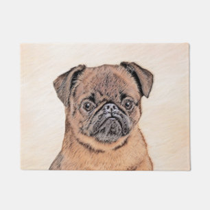 Brussels Griffon Smooth Painting Original Dog Art Doormat