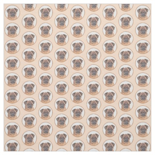 Brussels Griffon Smooth Painting Original Dog Art Fabric