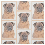 Brussels Griffon Smooth Painting Original Dog Art Fabric
