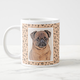 Brussels Griffon Smooth Painting Original Dog Art Giant Coffee Mug
