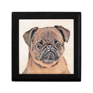 Brussels Griffon Smooth Painting Original Dog Art Gift Box