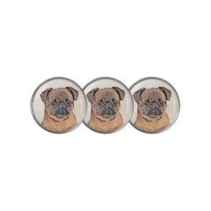 Brussels Griffon Smooth Painting Original Dog Art Golf Ball Marker