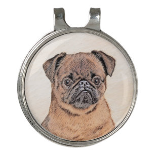 Brussels Griffon Smooth Painting Original Dog Art Golf Hat Clip