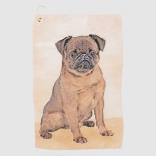 Brussels Griffon Smooth Painting Original Dog Art Golf Towel