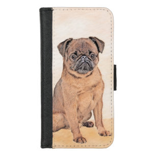 Brussels Griffon Smooth Painting Original Dog Art iPhone 8/7 Wallet Case