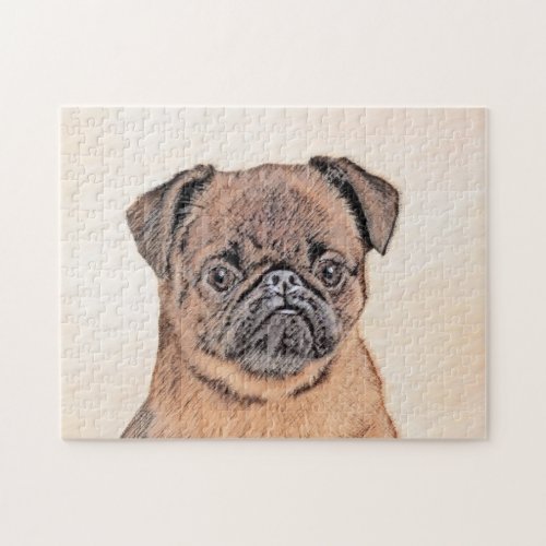 Brussels Griffon Smooth Painting Original Dog Art Jigsaw Puzzle