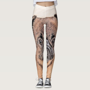 Brussels Griffon Smooth Painting Original Dog Art Leggings