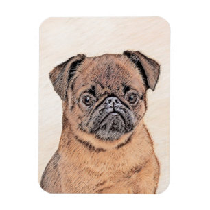 Brussels Griffon Smooth Painting Original Dog Art Magnet