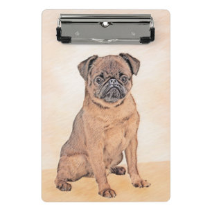 Brussels Griffon Smooth Painting Original Dog Art Mini Clipboard