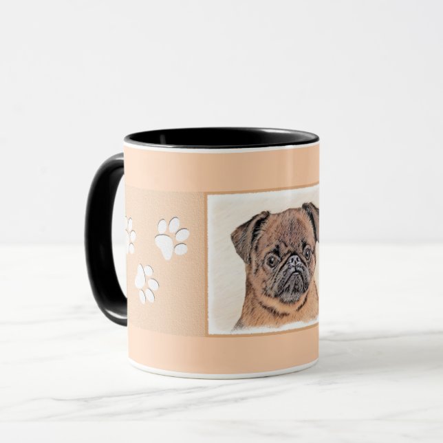 Brussels Griffon Smooth Painting Original Dog Art Mug (Front Left)