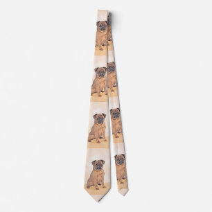 Brussels Griffon Smooth Painting Original Dog Art Neck Tie