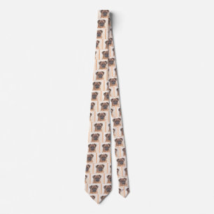 Brussels Griffon Smooth Painting Original Dog Art Neck Tie