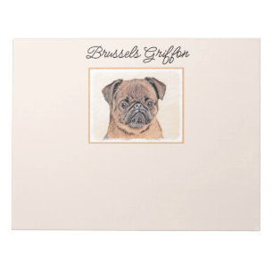 Brussels Griffon Smooth Painting Original Dog Art Notepad