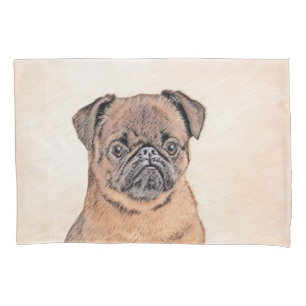 Brussels Griffon Smooth Painting Original Dog Art Pillow Case