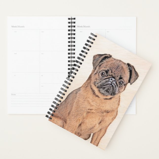 Brussels Griffon Smooth Painting Original Dog Art Planner (Display)