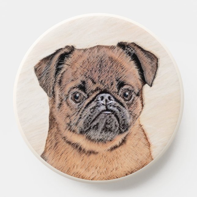 Brussels Griffon Smooth Painting Original Dog Art PopSocket (Popsocket)