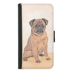 Brussels Griffon Smooth Painting Original Dog Art Samsung Galaxy S5 Wallet Case