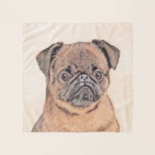 Brussels Griffon Smooth Painting Original Dog Art Scarf