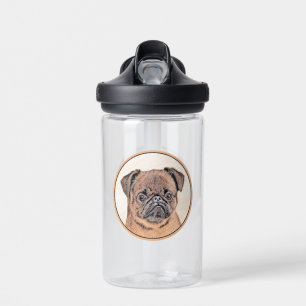 Brussels Griffon Smooth Painting Original Dog Art Water Bottle