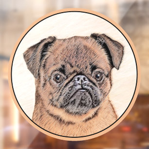 Brussels Griffon Smooth Painting Original Dog Art Window Cling