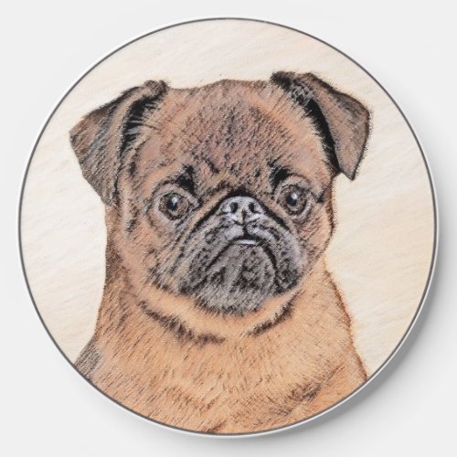 Brussels Griffon Smooth Painting Original Dog Art Wireless Charger