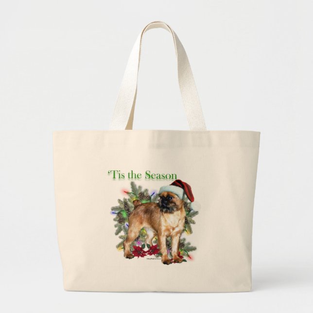 Brussels Griffon ‘Tis Large Tote Bag (Front)