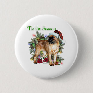 Brussels Griffon Tis the Season - Button