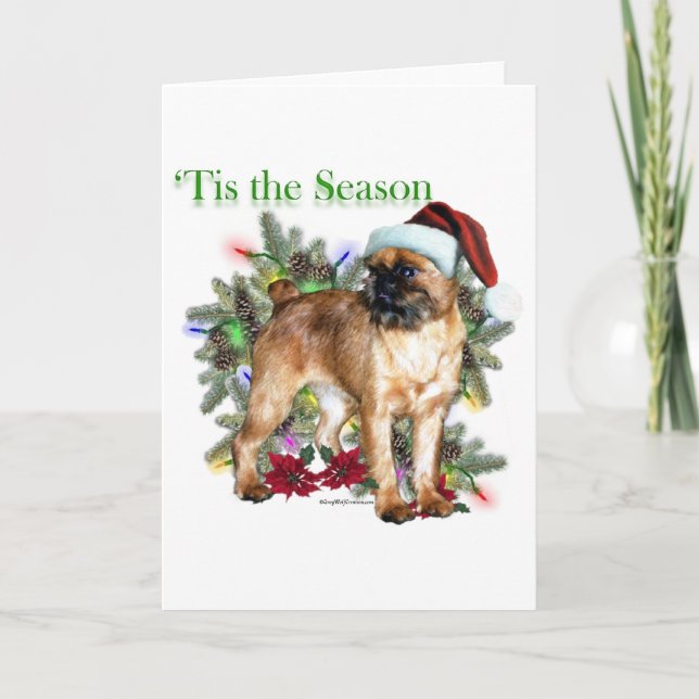 Brussels Griffon Tis the Season Holiday Card (Front)