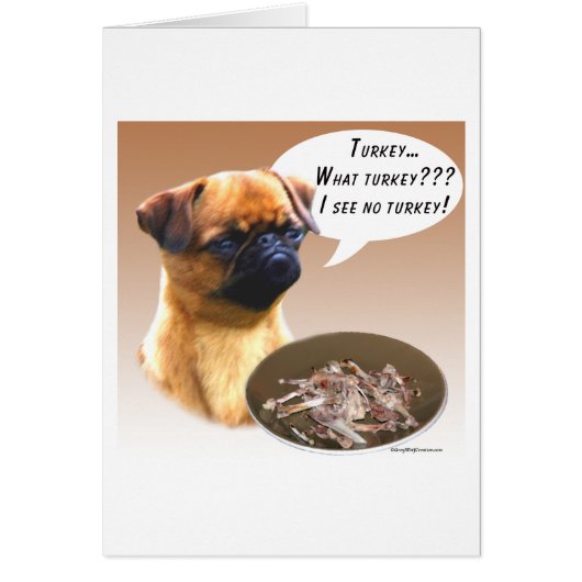 Brussels Griffon Turkey Cards (Front)