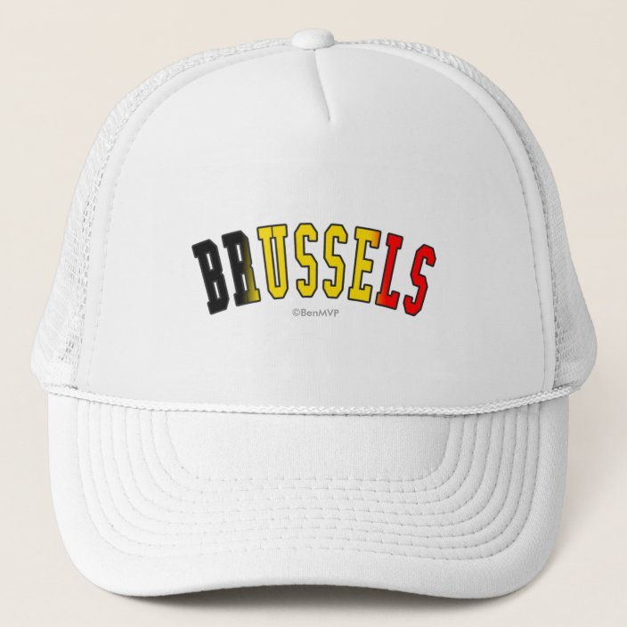 Brussels in Belgium National Flag Colors Trucker Hat
