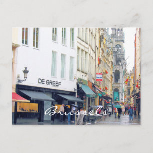 Brussels Market Square Latin Quarter Postcard