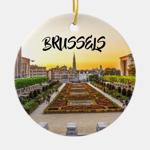 Brussels Panoramic Christmas Ornament