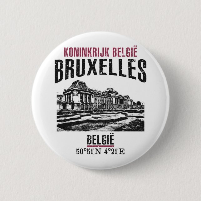 Brussels Pinback Button (Front)