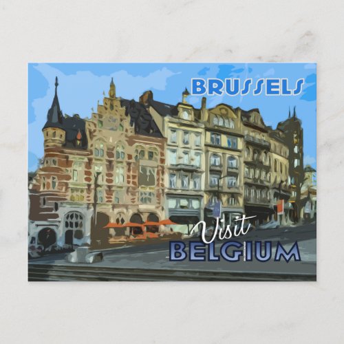 Brussels postcard from serie Visit
