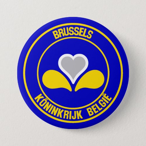 Brussels Round Emblem Button