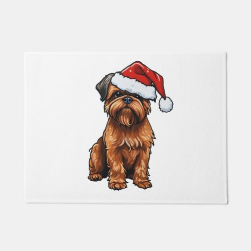 Brussels Santa Griffon   Doormat