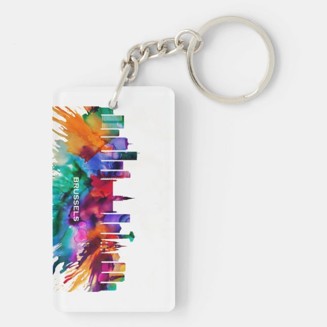 Brussels Skyline Keychain (Back)