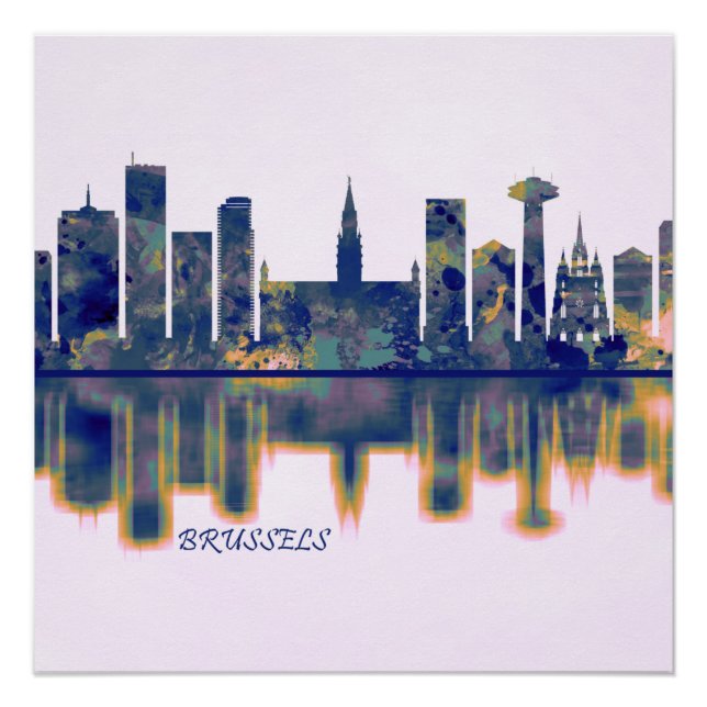 Brussels Skyline Poster (Front)